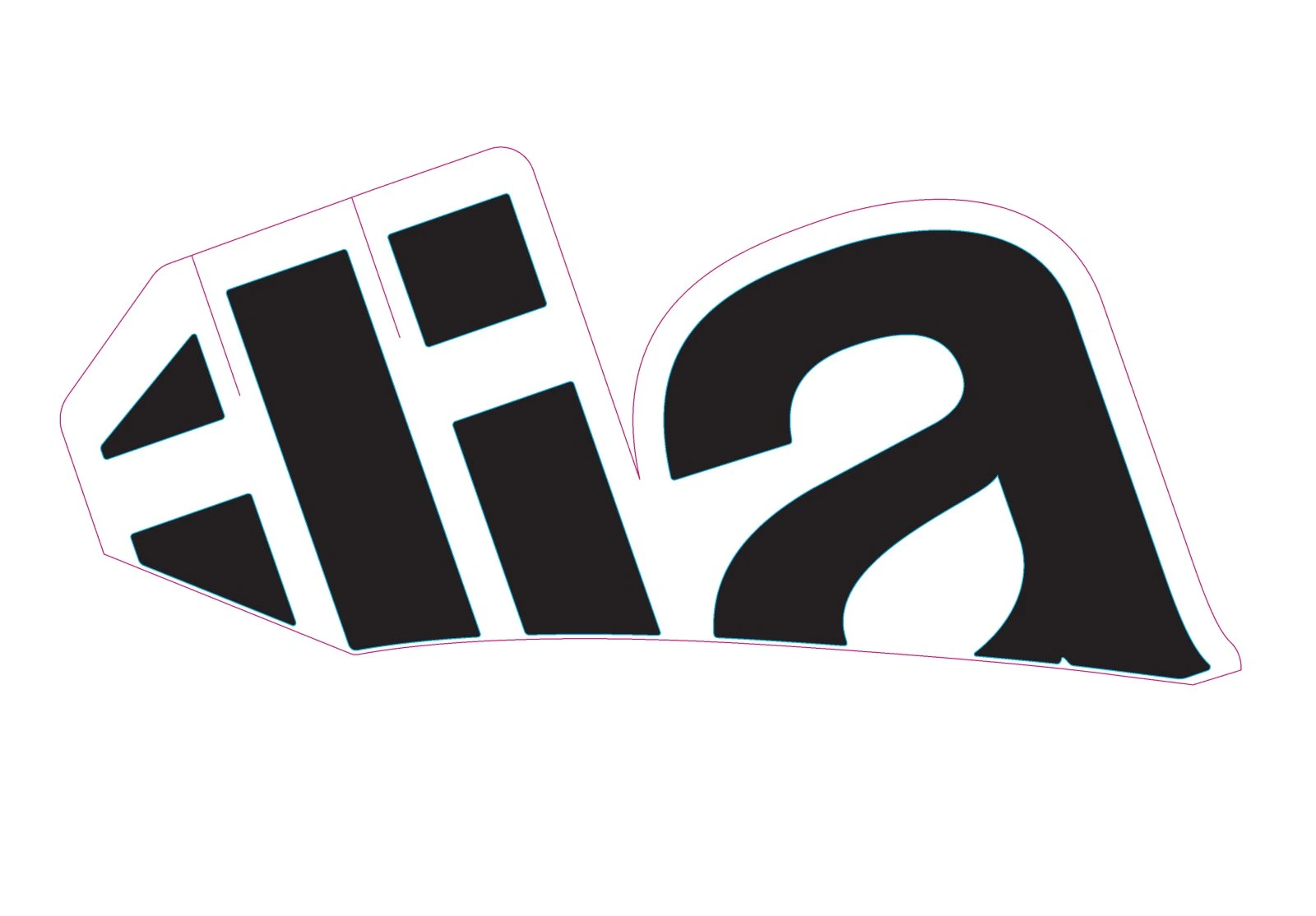 Autocollant, Motif: IA, gauche