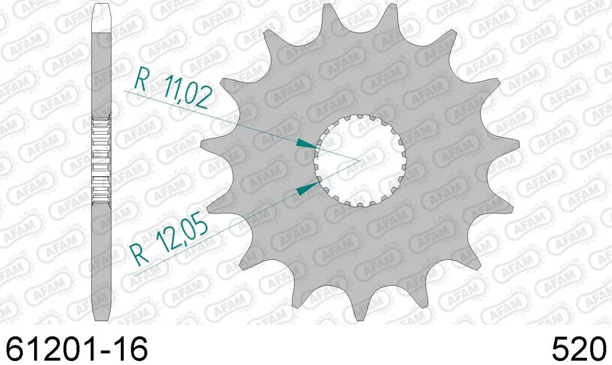 AFAM Ritzel vorne 16Z - 520