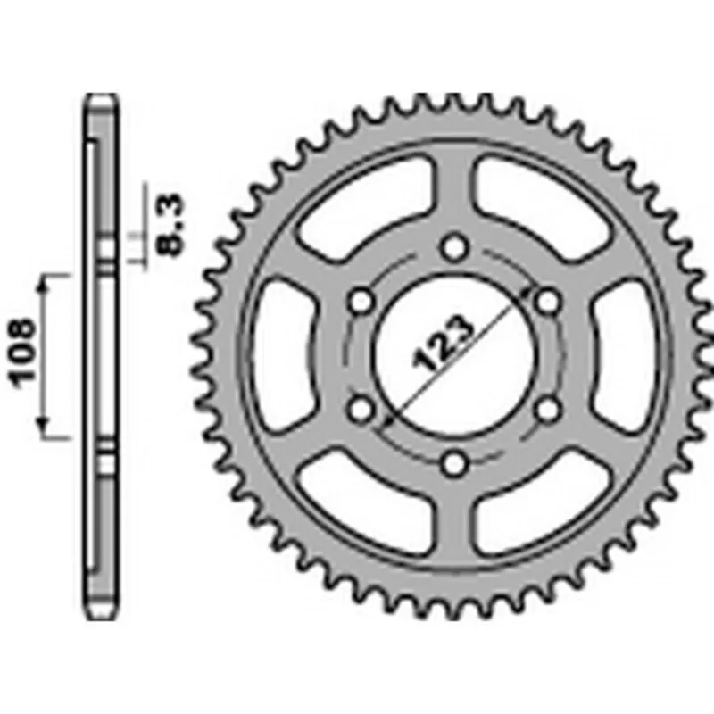 Kettenrad Stahl Standard - 428
