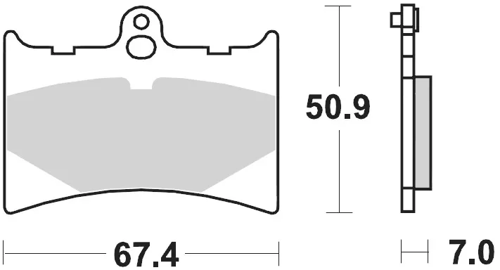 726 SM1 BRAKE PADS SEMI METALLIC