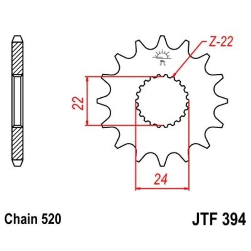 Pignon JT SPROCKETS acier standard - 520