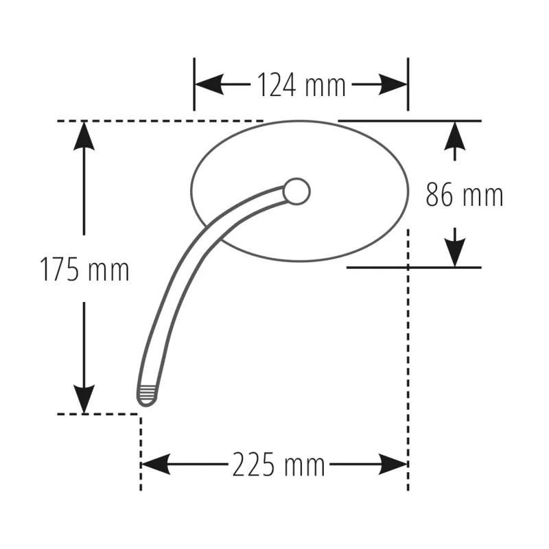 Pro Wave Rétroviseurs de Guidon Noirs