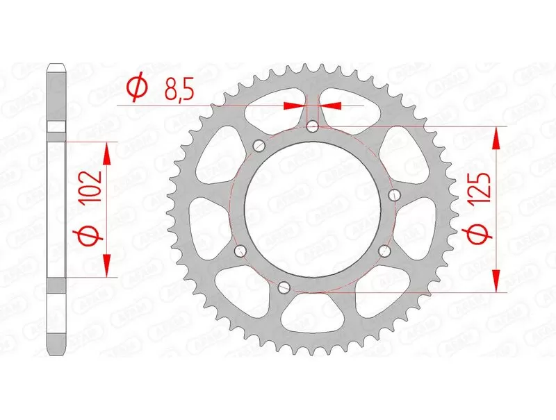 AFAM TRASERO ACERO 59T, 420