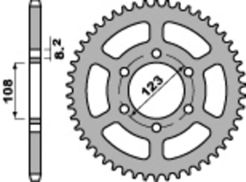 Kettenrad Stahl Standard - 428