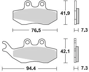 770 SM1 BRAKE PADS SEMI METALLIC