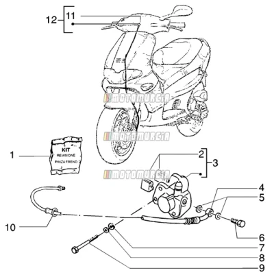 Étrier de frein avant-transmissions