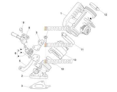 Corps de papillon - injecteur - joint d'induction