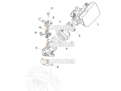 Gasklephuis - injector - inductiekoppeling