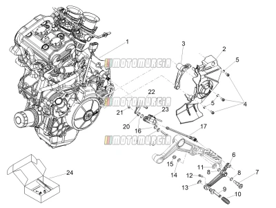 Levier de pièce de finition du moteur