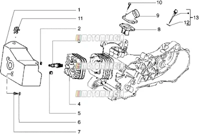 Cylinder Head-cooling Hood-inlet And Induction Pipe