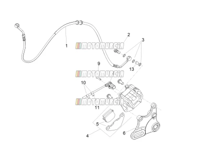 Bremssattel hinten