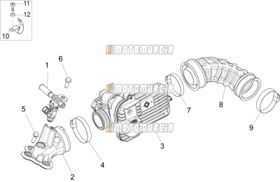 Cuerpo mariposa - inyector - junta de induccion