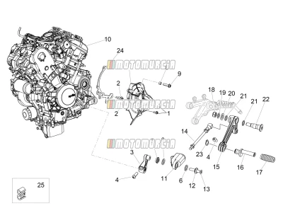 Levier de pièce de finition du moteur