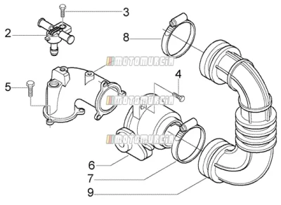 Union Pipe-Throttle-Body Inyector