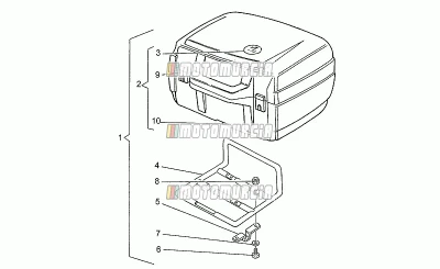 Caja superior trasera