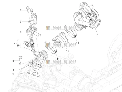 Corps de papillon - injecteur - joint d'induction