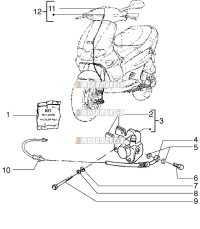 Étrier de frein avant-transmissions