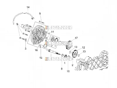 Motor » angetriebene Riemenscheibenwelle