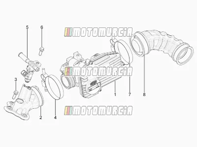 Corps de papillon - injecteur - joint d'induction