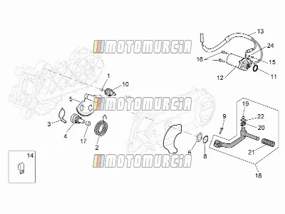 Motor » kickstartversnelling/startmotor