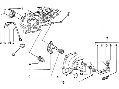 Levier de d?marrage du moteur