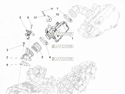 Corps de papillon - injecteur - joint d'induction