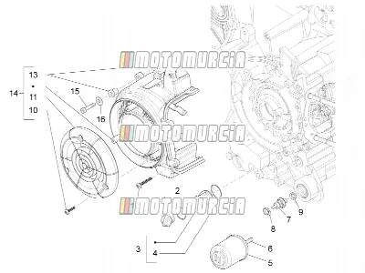 Flywheel Magneto Cover - Oil Filter