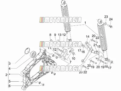 Suspension arrière - amortisseur(s)