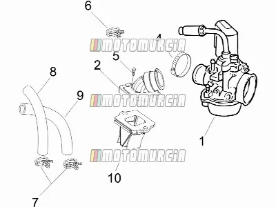 Carburateur, montage - verbindingspijp