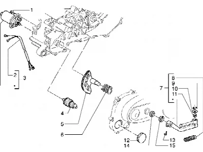 Levier de d?marrage du moteur