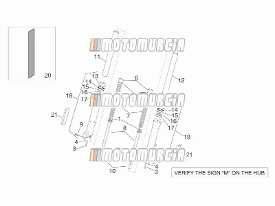 Cadre » fourche avant marzocchi - moyeux, manchons