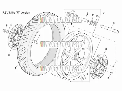 Front Wheel Rsv Mille "r" Version