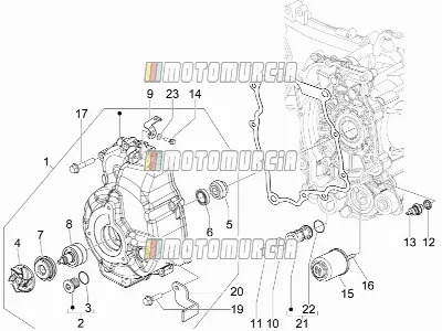 Flywheel Magneto Cover - Oil Filter
