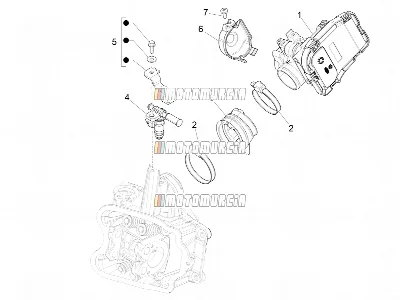 Corps de papillon - injecteur - joint d'induction