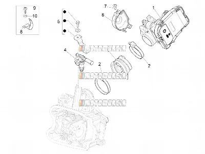 Corps de papillon - injecteur - joint d'induction