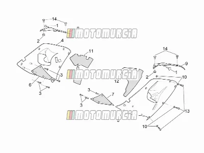 Central Body - Upper Fairings