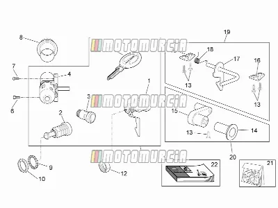 Cadre » autocollant - kit de quincaillerie de serrure