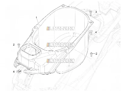 Logement du casque - sous la selle