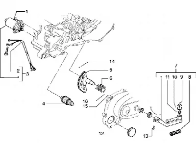Levier de d?marrage du moteur