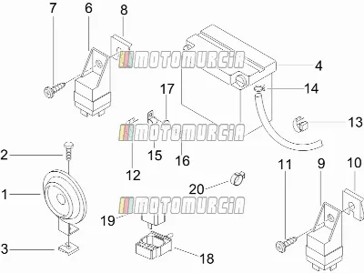 Interruptores de control remoto - batería - bocina