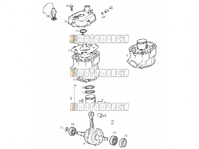 Arbre de transmission - cylindre - piston
