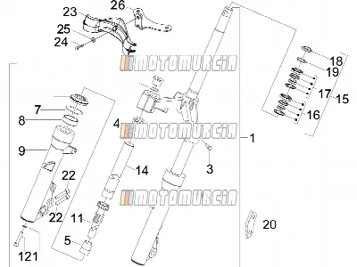 Gabel/Lenkrohr – Lenklagereinheit