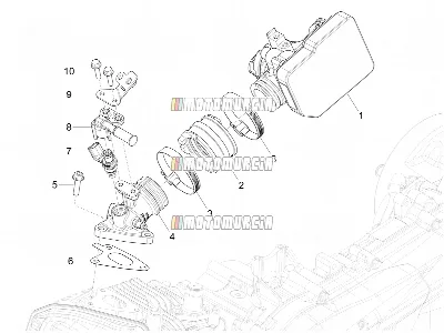 Corps de papillon - injecteur - joint d'induction