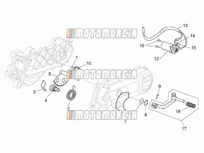 Moteur » engrenage de kick/démarreur
