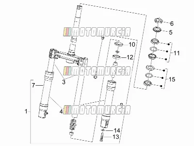 Gabel/Lenkrohr – Lenklagereinheit