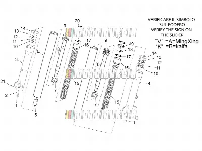 Fourche avant - moyeux, manchons