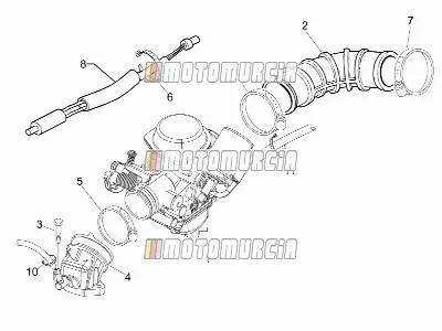 Carburateur, montage - verbindingspijp