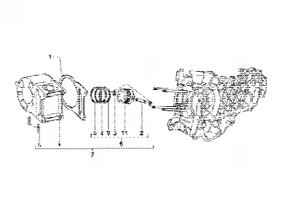 Axe de cylindre-piston-poignet, ens.