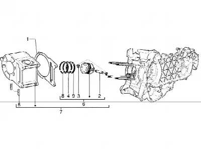 Axe de cylindre-piston-poignet, cul