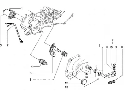 Levier de d?marrage du moteur